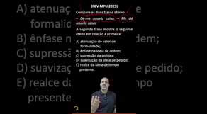 Questão de Português da FGV | Questão Comentada