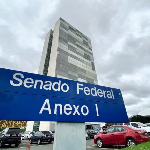 Placa do anexo I do Senado Federal (Foto: Leonardo Sá/Agência Senado)